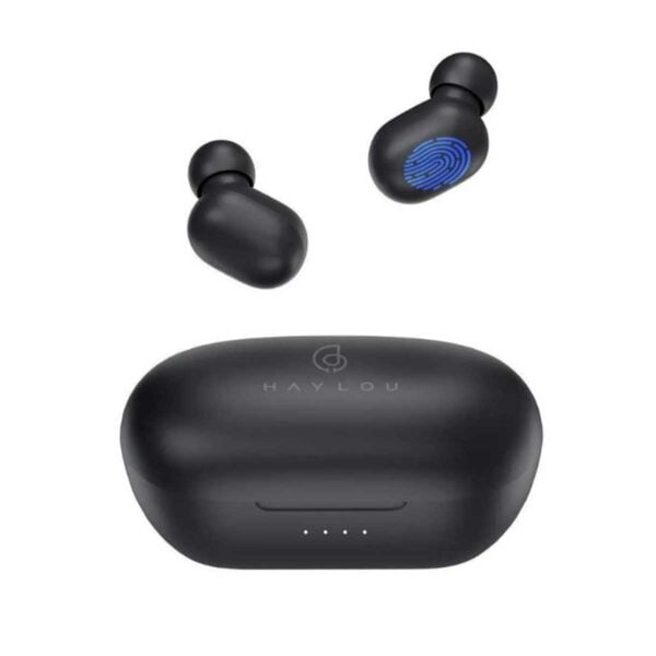 auriculares haylou gt1 pro inalambricos ambos fuera de su compartimento de carga
